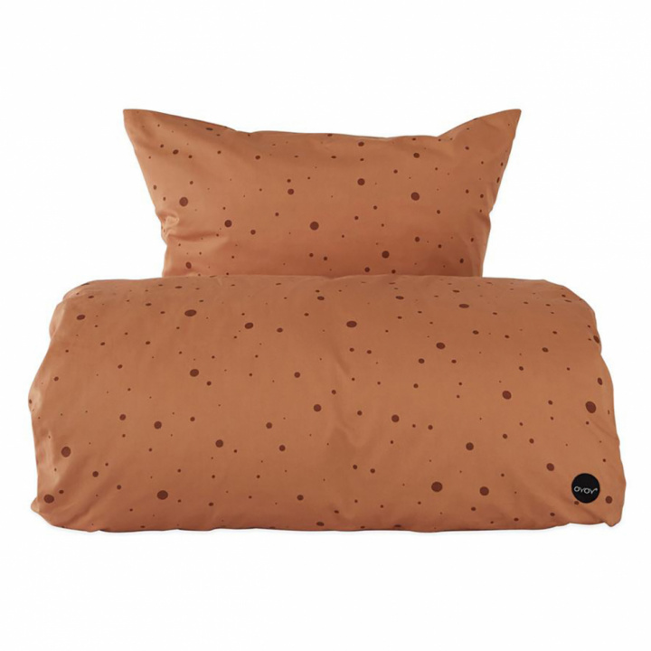 Sengesett \'Dot\' - Brun 200cm i gruppen Interiør / Tekstiler / Sengetøy hos Reforma (1102045)