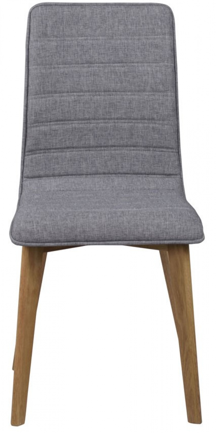 Stol 'Gracy' - Lys grå/Eik