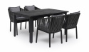 Spisestol Ute 6-Pack \'Jet Set\' - Svart