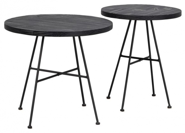 Settbord \'Grafton\' 2 stk - Svart i gruppen Møbler / Bord / Sofabord hos Reforma (119659)