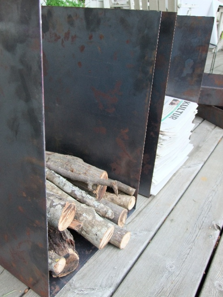 Vedkurv i stål i gruppen hos Reforma (12001-Steel-PKE-M)