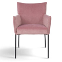 Lenestol \'Dion\' - Fløyel/Rosa
