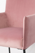 Lenestol \'Dion\' - Fløyel/Rosa