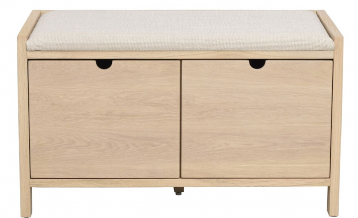 Hallbenk 'Hillmond' Rundt 60cm - Lys eik