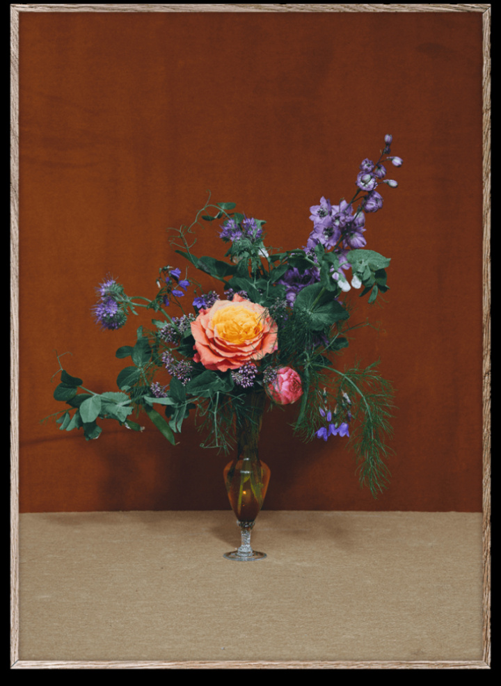 Plakat 'Flower' 50x70 - Brun