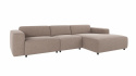 4-seters sofa \'Willard\' Sjeselong H - Beige