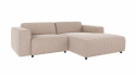 3-seters sofa \'Willard\' Sjeselong H - Lys beige