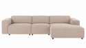 4-seters sofa \'Willard\' Sjeselong H - Lys beige