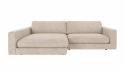 3-seters sofa \'Duncan\' Sjeselong V - Lys grå