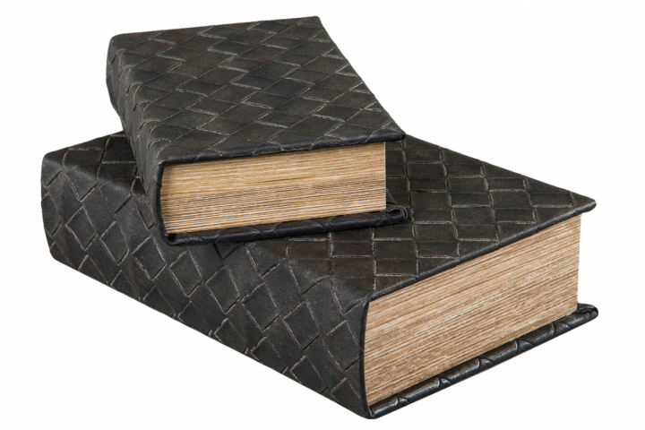 Bokhylle 2stk - Flettet skinn i gruppen SALG / Innredning / Dekorasjon hos Reforma (1287)