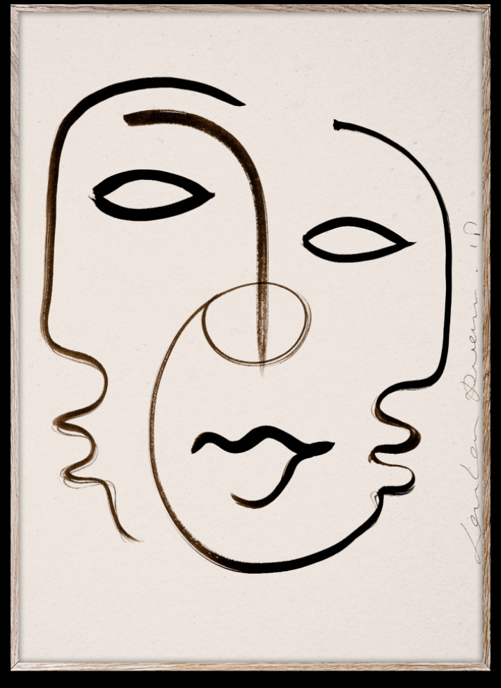 Plakat 'We Are One' 70x100 - Beige / Svart