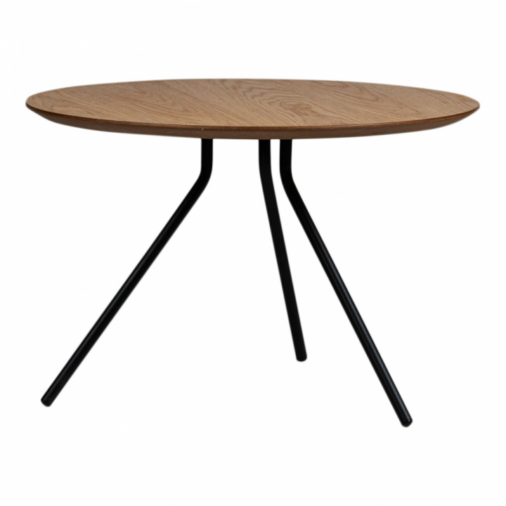 Sofabord Ø60 cm - Natur / Svart