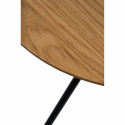 Salongbord Ø60 cm - Natur / Svart