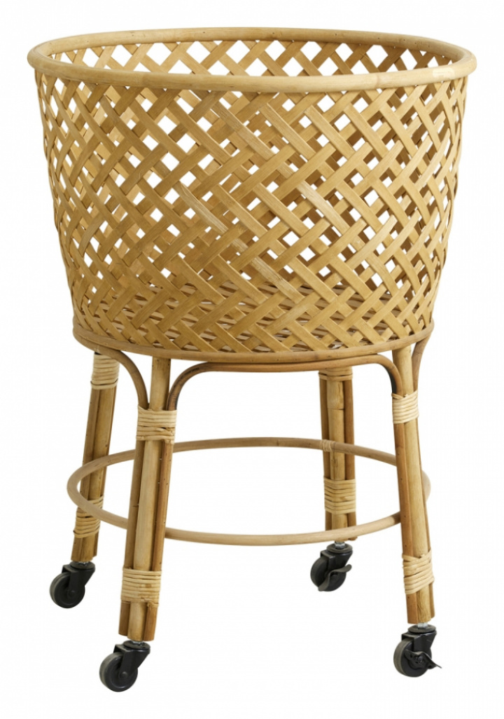 Rund oppbevaringskurv 'Arvi' - Naturlig