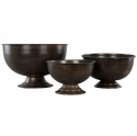 Dekorasjonsskåler 3stk - Antikk / brun