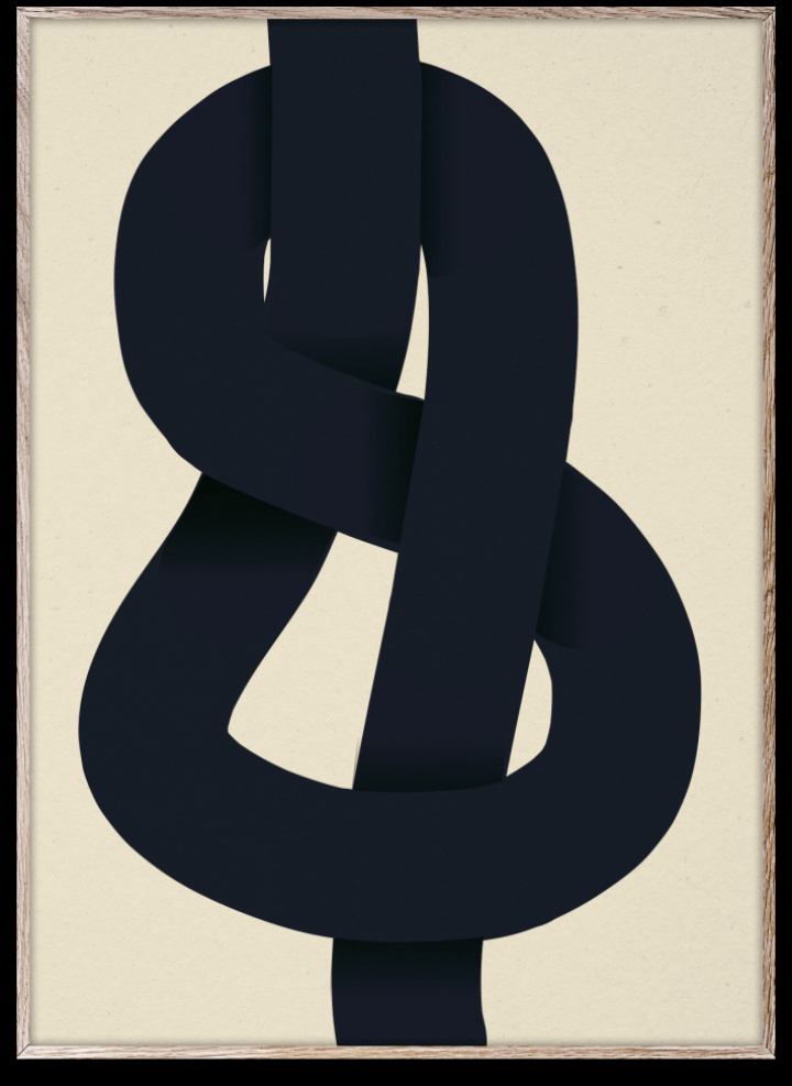 Plakat 'The Knot' 50x70 - Blå / Beige