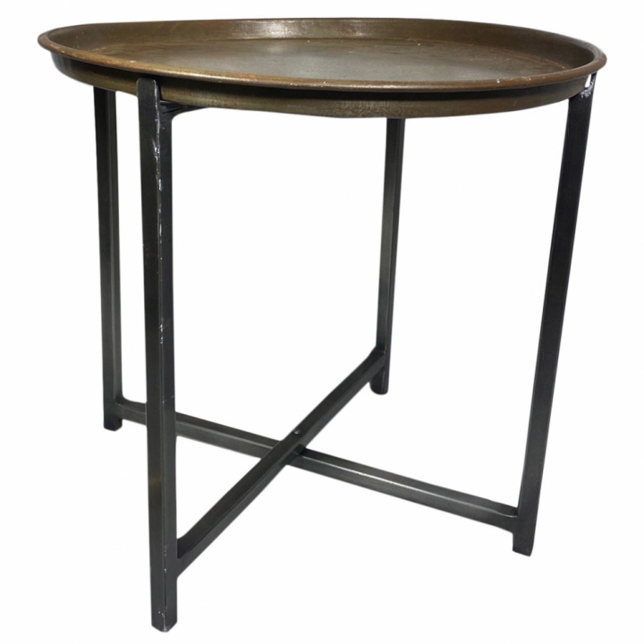 Sidebord resirkulert 'Iron' - Antikt metall