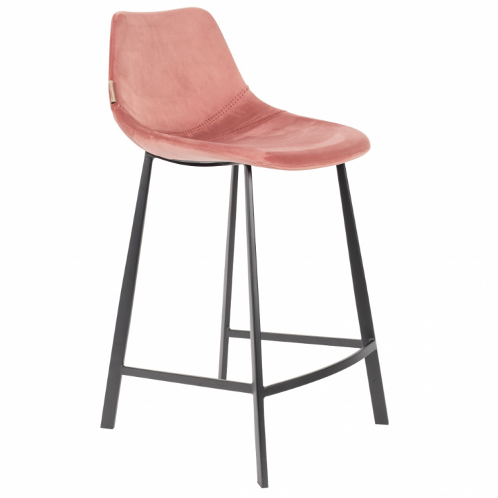 Barstol 'Franky' - Fløyel/Rosa