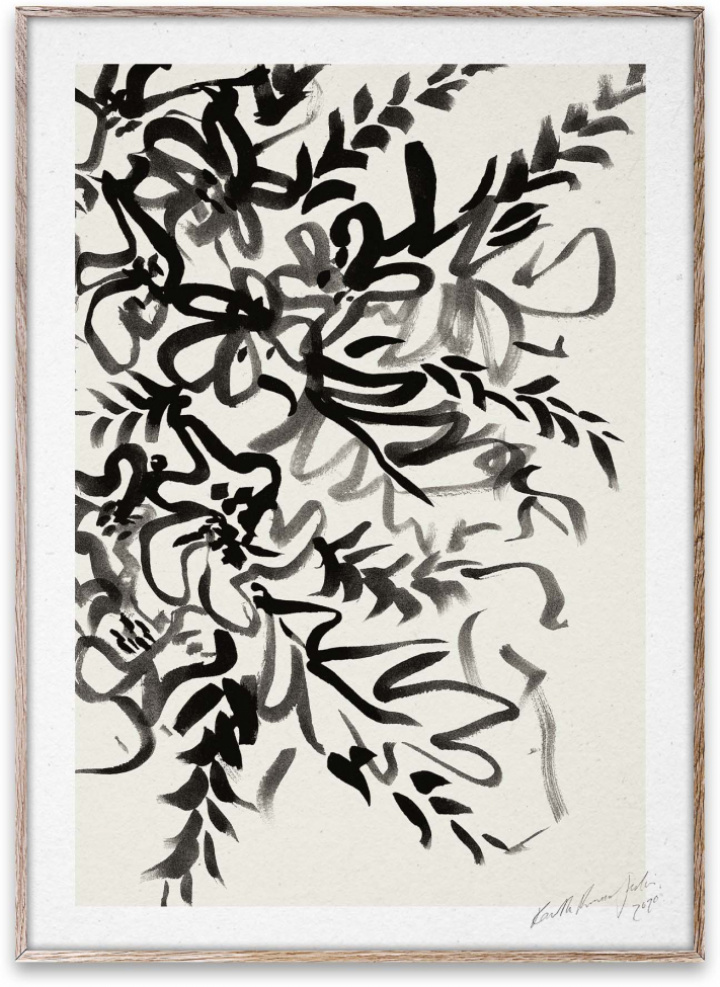 Plakat 'Writing' 30x40 - Svart / Hvit