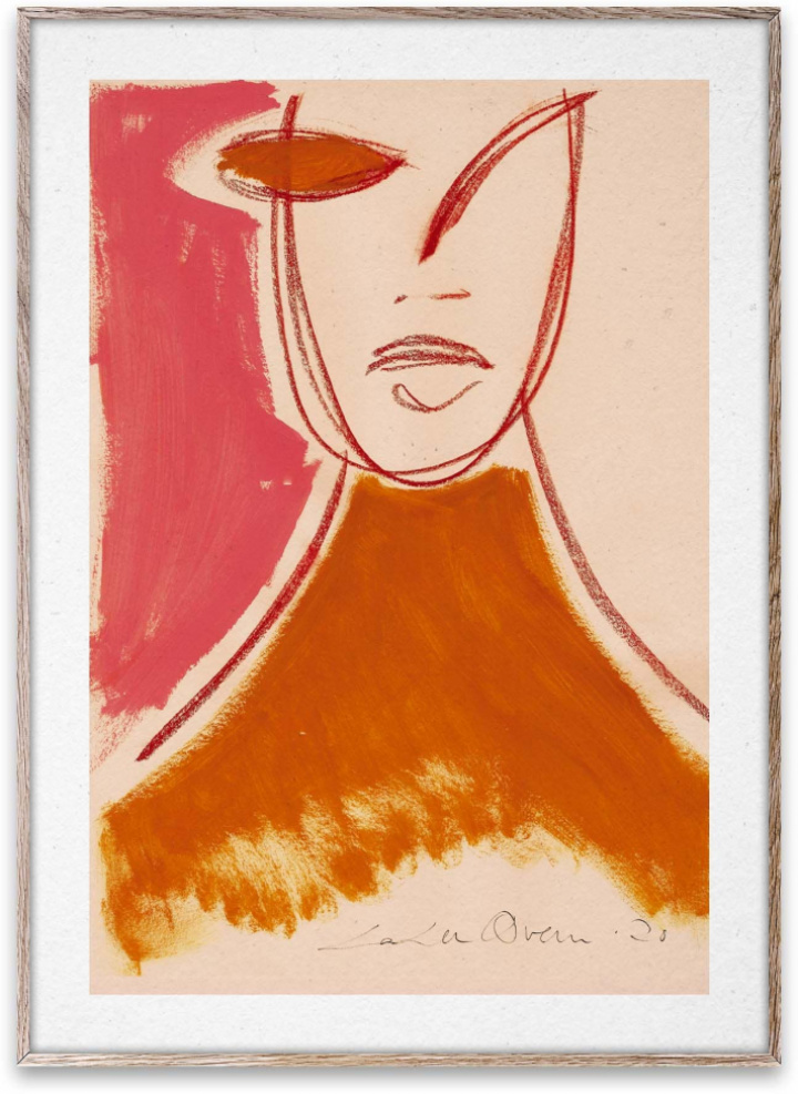 Plakat 'Pink Portrait' 30x40 - Rosa / Oransje