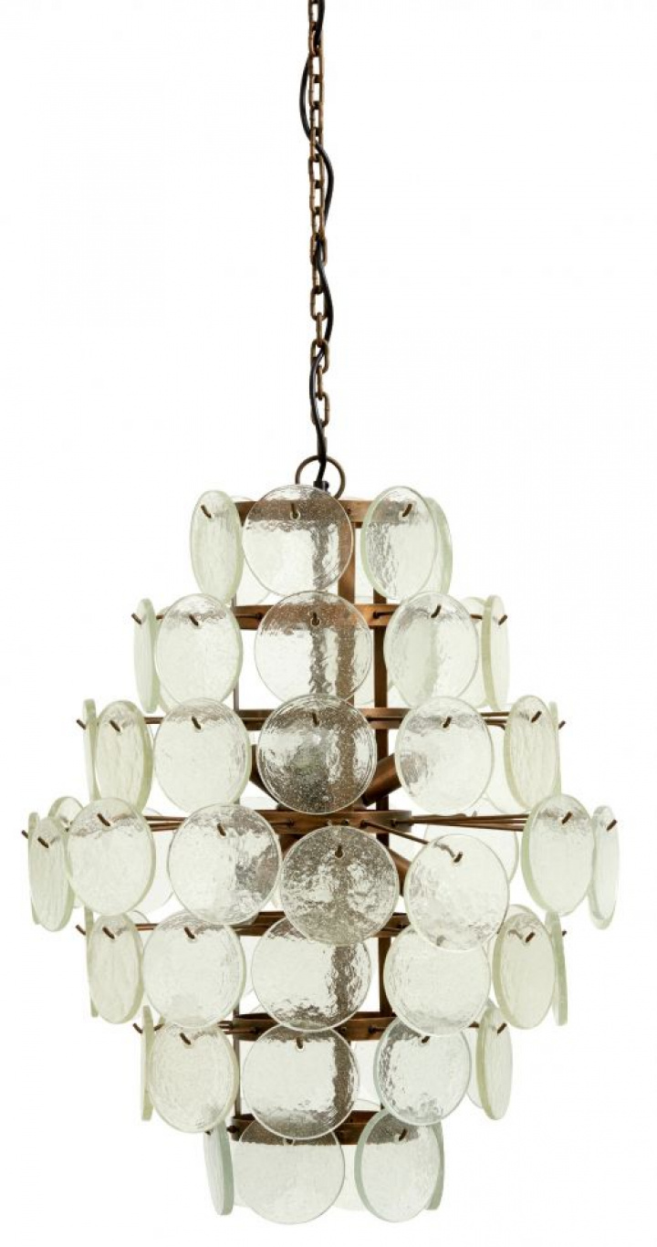 Taklampe 'Clear Glass Coins'