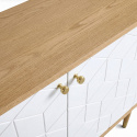 Sideboard \'Kumamoto\' - Hvit/Eik