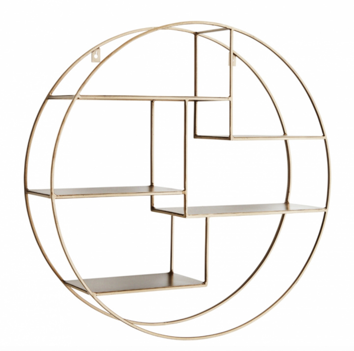 Sirkulær Vegghylle - Messing