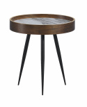 Salongbord \'Tehran\' - Valnøtt/Marmor Ø40