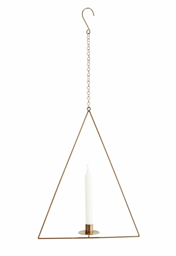 Lysholder Triangle - Messing - Madam Stoltz