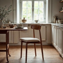 Stol \'Ystad\' - Valnøtt/beige