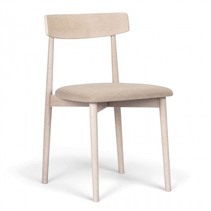 Stol \'Ystad\' - Vit eik/Beige i gruppen Møbler / Sittemøbler / Stoler hos Reforma (19791-white-oak)