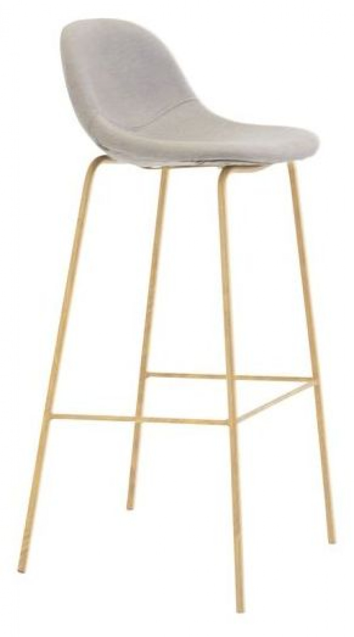 Barstol 'Eidsberg' - Grå/messing