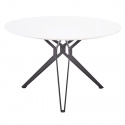 Rundt spisebord \'Pixel\' Ø120 CM- Hvit / Svart