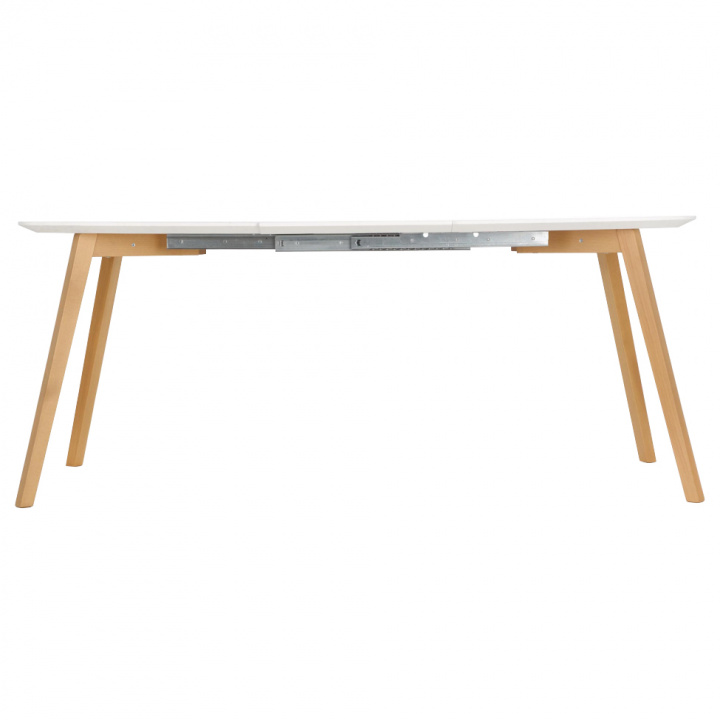 Spisebord 'Honeycomb' 135/185 - Hvit / Eik