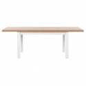 Spisebord \'Tiago\' 140-220 x 80 CM - Hvit, Eik