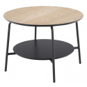 Salongbord \'Genoa\' Ø 60 - Eik / svart