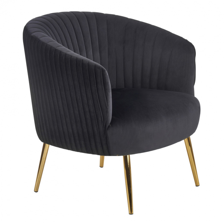 Lenestol 'Black Velvet' - Svart