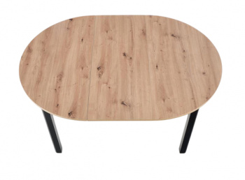 Spisebord \'Bjurholm\' 102/142x102 cm - natur/svart