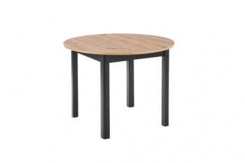 Spisebord \'Bjurholm\' 102/142x102 cm - natur/svart