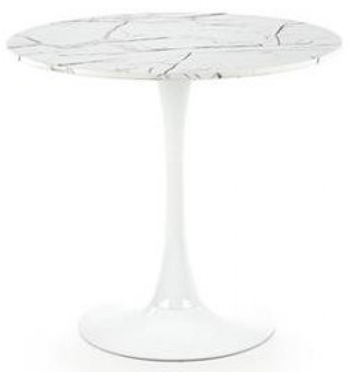 Spisebord \'Lorca\' 80 cm - marmor/hvit i gruppen MBLER / BORD / Spisebord hos Reforma (2010001182528)