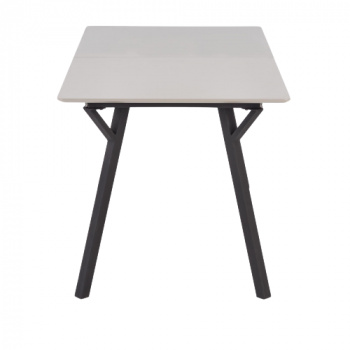 Spisebord \'Viksten\' 140/180x80 cm - sort/gr