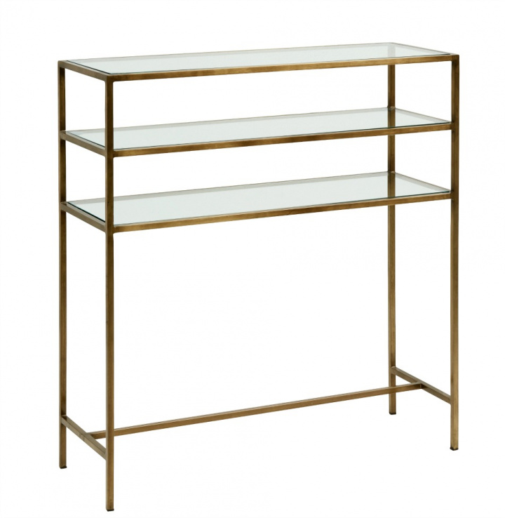 Sidebord - Gull / glass