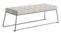 Benk lys grå - Lin / Metal