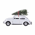 Julepynt \'Xmas car\' - Hvit