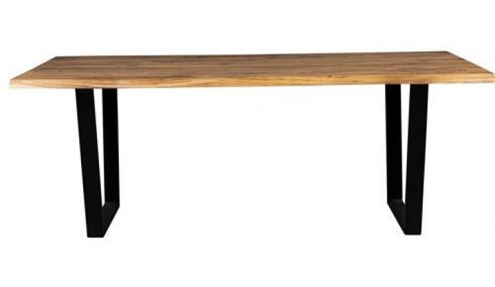 Matbord 'Aka' 180x90cm - Naturlig/Svart