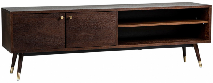 TV-stativ 'Prime' - Valnött/Messing