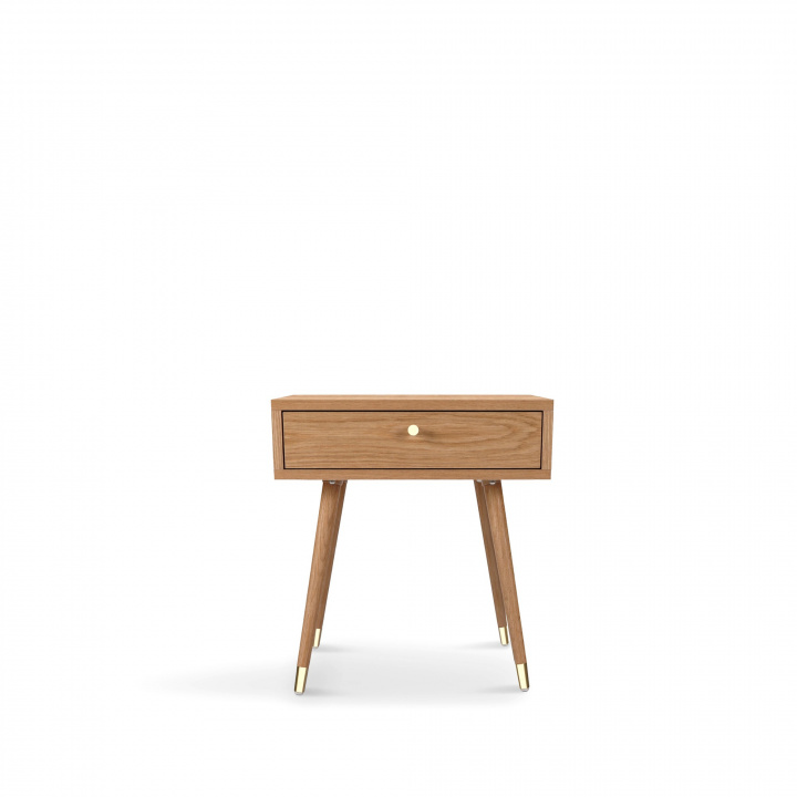 Nattbord 'Prime' - Eik/Messing