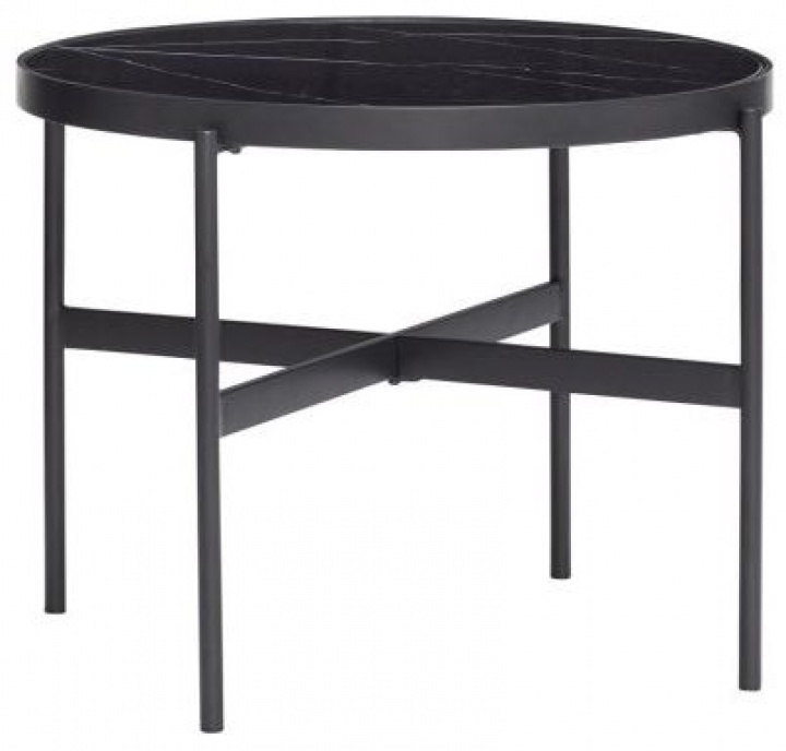 Rundt bord 'Norm' - Metall/Glass √ø57cm