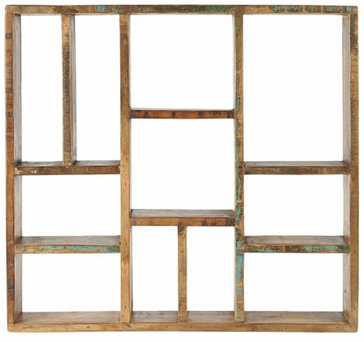 Vegghylle 'Unique' - Resirkulert tre/Vintage