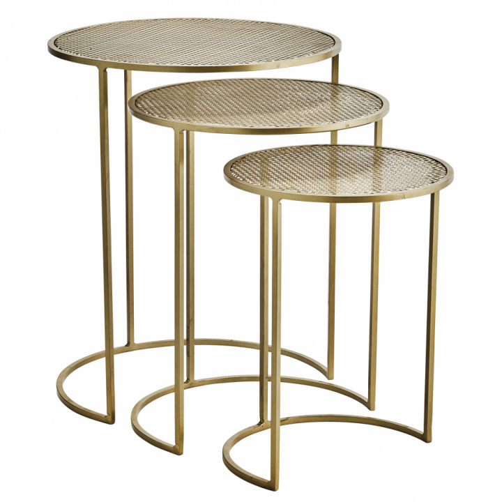 Salongbord - Messing 3 stk